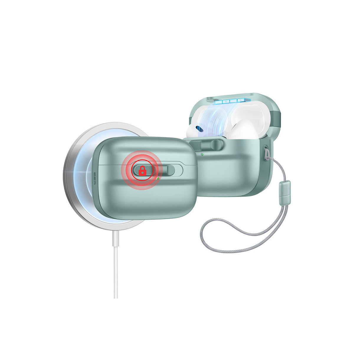 ESR Apple Airpods Pro 2 (2.Nesil) Pulse Magsafe Şarj Destekli Kilitli Kılıf